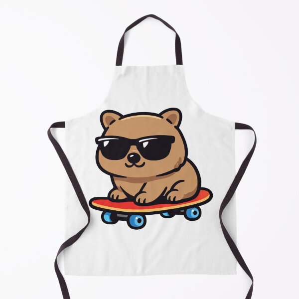 Item preview, Cool Wombat on Skateboard Cartoon Illustration designed and sold by Owcomm.