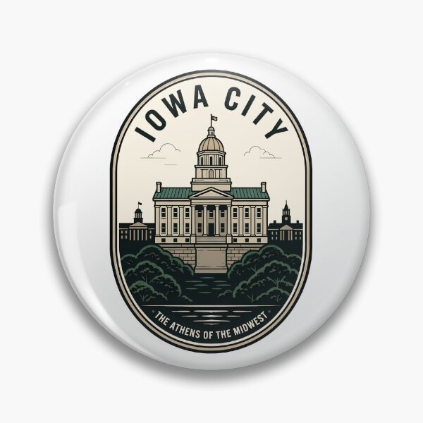 Item preview, Vintage Iowa City Old Capitol Building Badge designed and sold by k3rstman1.