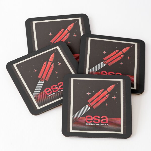 Item preview, European Space Agency Inspired Retro Space Exploration Emblem Design designed and sold by TEEJAMBOREE.
