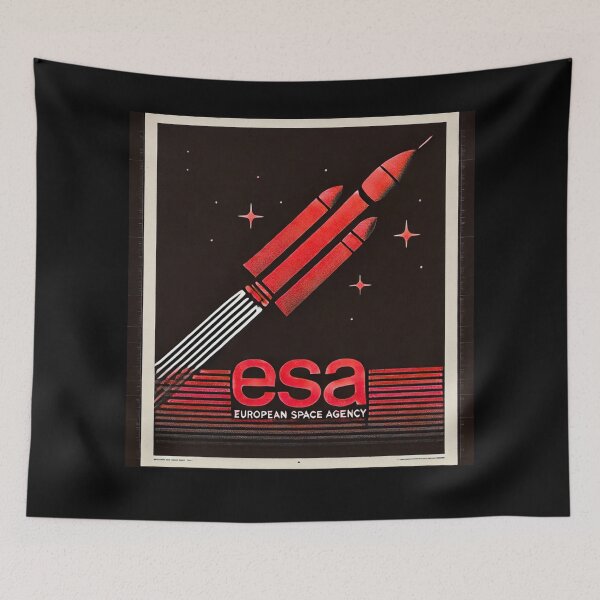 Item preview, European Space Agency Inspired Retro Space Exploration Emblem Design designed and sold by TEEJAMBOREE.
