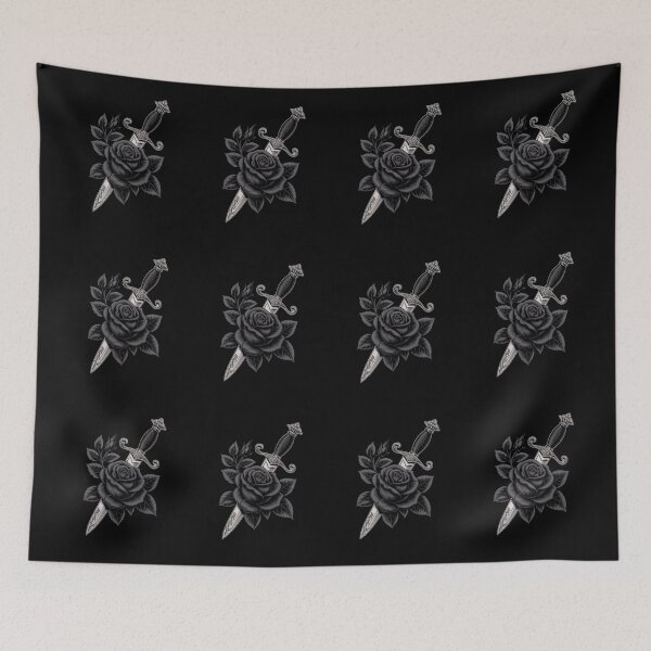 Item preview, Deadly Bloom Gothic Rose Shirt Dark Floral Botanical Tattoo Tee designed and sold by maxiprom.