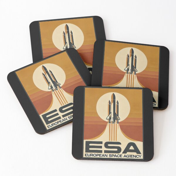 Item preview, European Space Agency Inspired Retro Space Exploration Emblem Design designed and sold by TEEJAMBOREE.