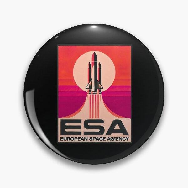 Item preview, European Space Agency Inspired Retro Space Exploration Emblem Design designed and sold by TEEJAMBOREE.