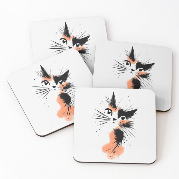 Item preview, Crazy Cat Lady Heart Eyes Ink Portrait designed and sold by PixelQ.