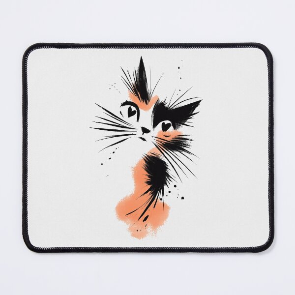 Item preview, Crazy Cat Lady Heart Eyes Ink Portrait designed and sold by PixelQ.