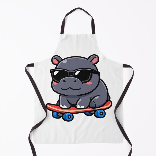 Item preview, Cool Hippo Skateboarding With Sunglasses Cartoon designed and sold by Owcomm.