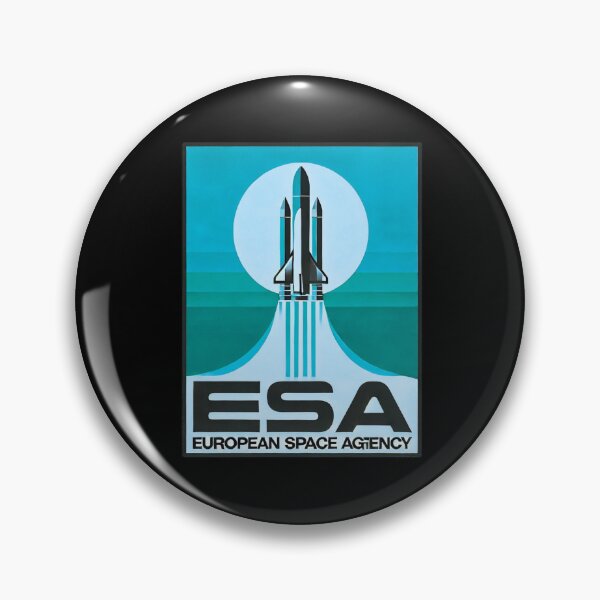 Item preview, European Space Agency Inspired Retro Space Exploration Emblem Design designed and sold by TEEJAMBOREE.