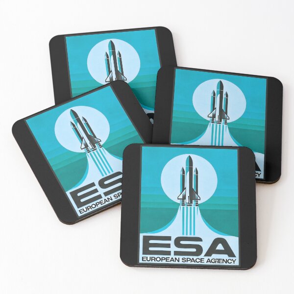 Item preview, European Space Agency Inspired Retro Space Exploration Emblem Design designed and sold by TEEJAMBOREE.