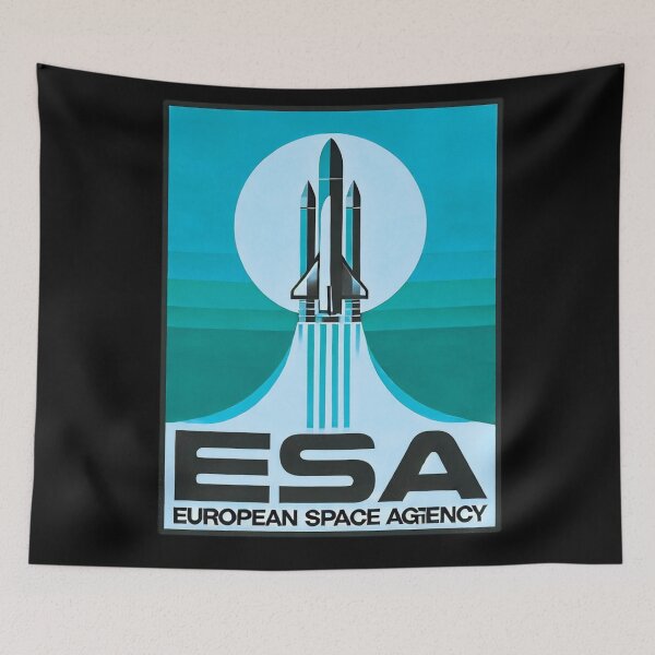 Item preview, European Space Agency Inspired Retro Space Exploration Emblem Design designed and sold by TEEJAMBOREE.