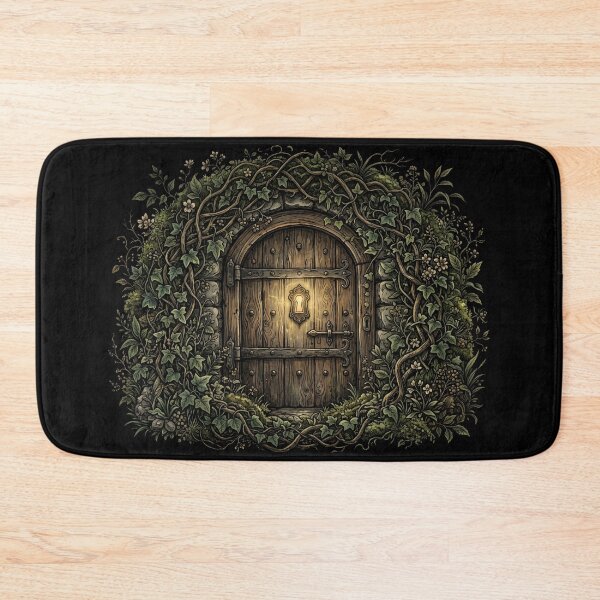 Item preview, Secret Garden Locked Wooden Door Ivy Art designed and sold by Fenay Designs.