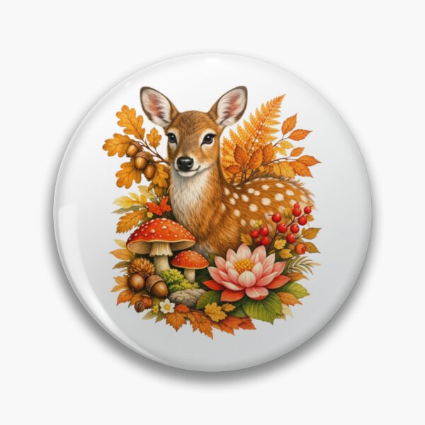 Item preview, Autumn doe and forest flora designed and sold by CHRIST5000.