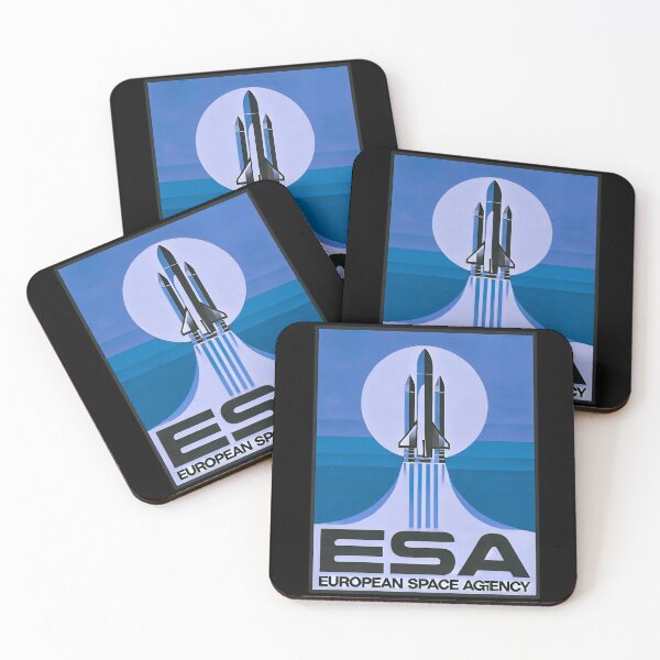 Item preview, European Space Agency Inspired Retro Space Exploration Emblem Design designed and sold by TEEJAMBOREE.