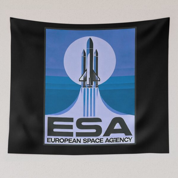 Item preview, European Space Agency Inspired Retro Space Exploration Emblem Design designed and sold by TEEJAMBOREE.