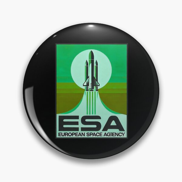 Item preview, European Space Agency Inspired Retro Space Exploration Emblem Design designed and sold by TEEJAMBOREE.