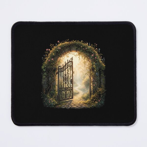 Item preview, Secret Garden Open Gate Floral Path Art designed and sold by Fenay Designs.