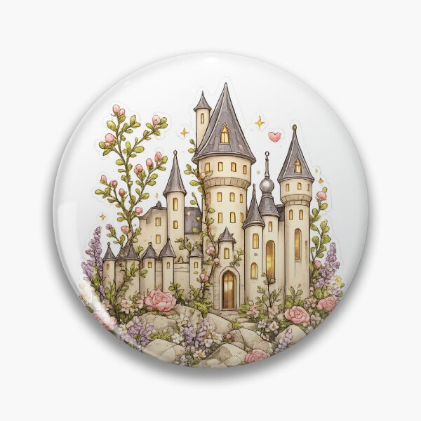 Item preview, Enchanted Floral Castle Sticker designed and sold by fantasyworld26.