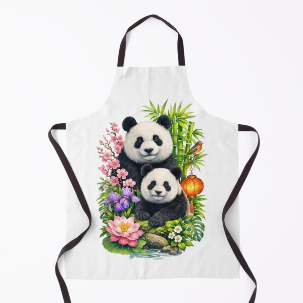 Item preview, Pandas and Asian flora designed and sold by CHRIST5000.