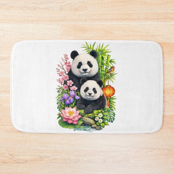 Item preview, Pandas and Asian flora designed and sold by CHRIST5000.