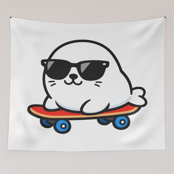 Item preview, Cool Seal Pup on Skateboard Sunglasses Kawaii Cute Animal designed and sold by Owcomm.