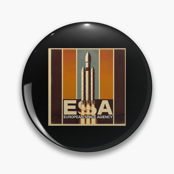 Item preview, European Space Agency Inspired Retro Space Exploration Emblem Design designed and sold by TEEJAMBOREE.