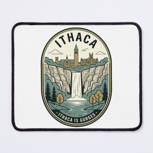 Item preview, Vintage Ithaca New York Waterfall Nature Badge designed and sold by k3rstman1.
