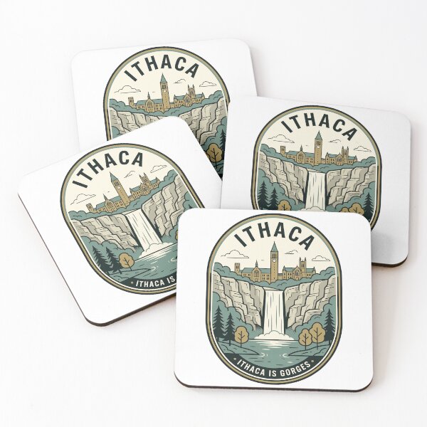 Item preview, Vintage Ithaca New York Waterfall Nature Badge designed and sold by k3rstman1.