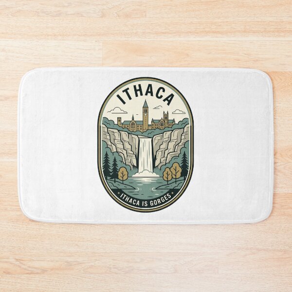 Item preview, Vintage Ithaca New York Waterfall Nature Badge designed and sold by k3rstman1.