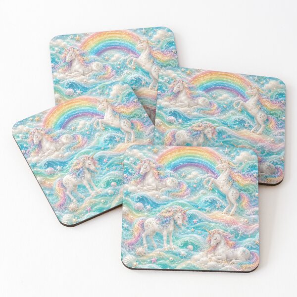 Item preview, Unicorn and rainbow pattern  designed and sold by Heaven1111.