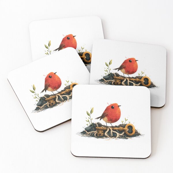 Item preview, Secret Garden Robin With Golden Key Art designed and sold by Fenay Designs.