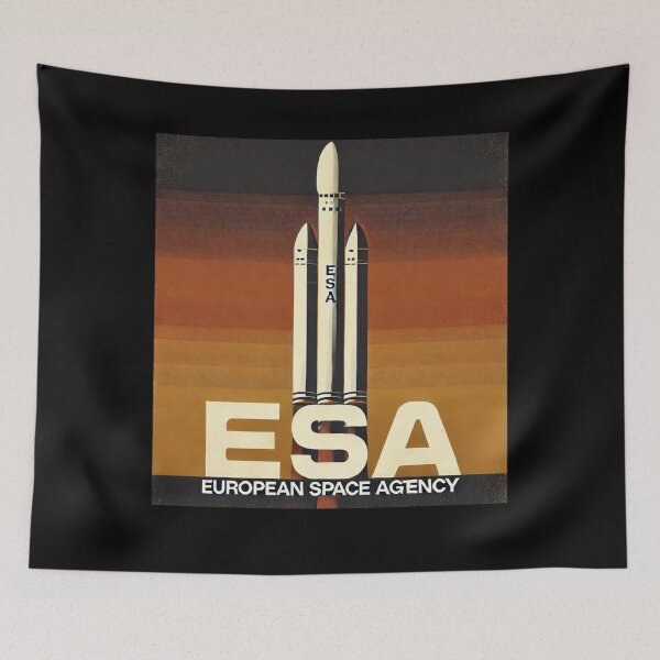 Item preview, European Space Agency Inspired Retro Space Exploration Emblem Design designed and sold by TEEJAMBOREE.