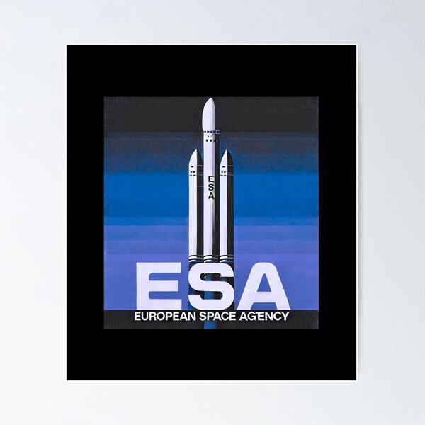 Item preview, European Space Agency Inspired Retro Space Exploration Emblem Design designed and sold by TEEJAMBOREE.