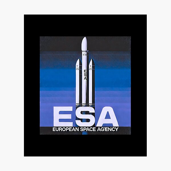 Item preview, European Space Agency Inspired Retro Space Exploration Emblem Design designed and sold by TEEJAMBOREE.