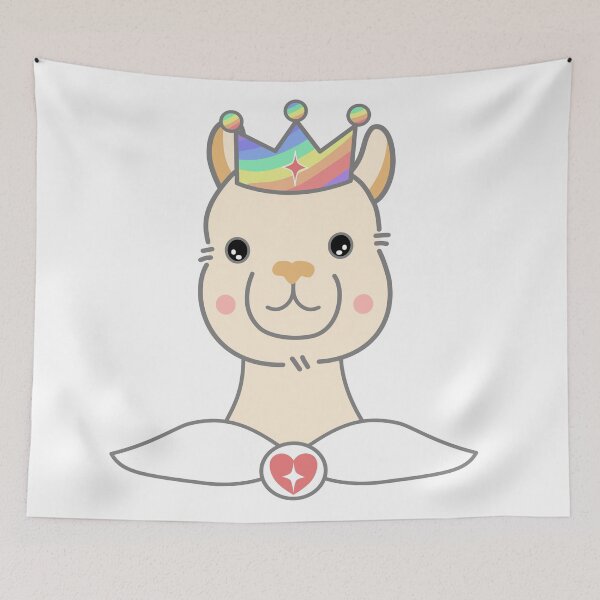 Item preview, Cute Pride Alpaca King Rainbow Crown designed and sold by SulariTDsign.