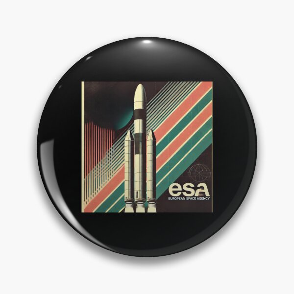 Item preview, European Space Agency Inspired Retro Space Exploration Emblem Design designed and sold by TEEJAMBOREE.