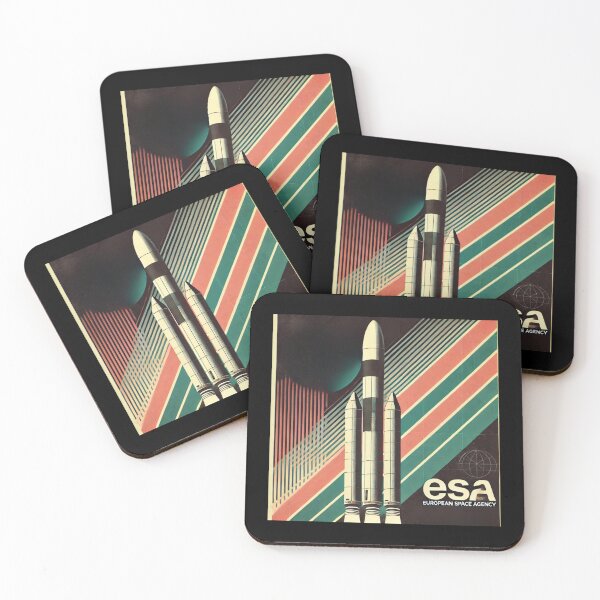 Item preview, European Space Agency Inspired Retro Space Exploration Emblem Design designed and sold by TEEJAMBOREE.