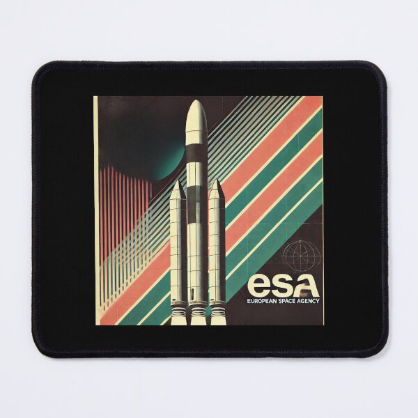 Item preview, European Space Agency Inspired Retro Space Exploration Emblem Design designed and sold by TEEJAMBOREE.
