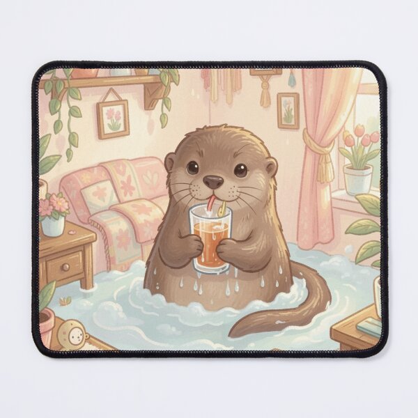 Item preview, Pretending Everything is Fine Cute Otter Burnout designed and sold by SoftAuraStudi0.
