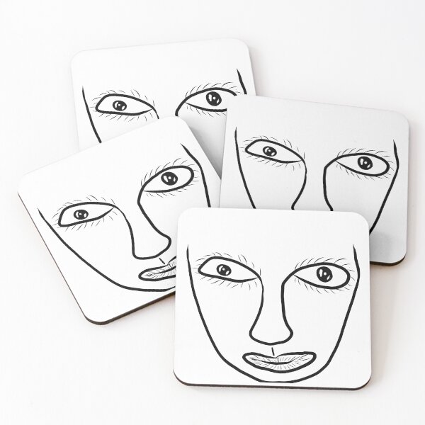 Item preview, Minimalist Face Line Art Drawing  designed and sold by artist709.