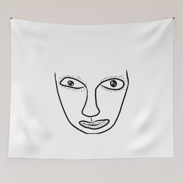 Item preview, Minimalist Face Line Art Drawing  designed and sold by artist709.