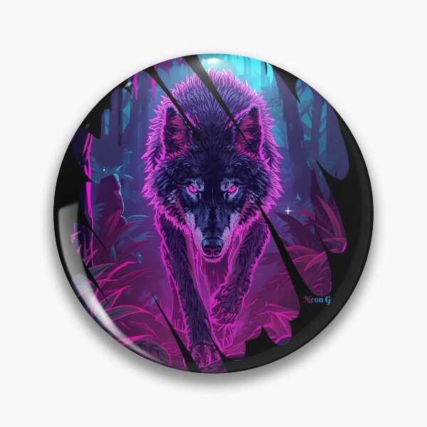 Item preview, Wolf prowling a neon jungle in Augmented reality 7 designed and sold by Neon G.