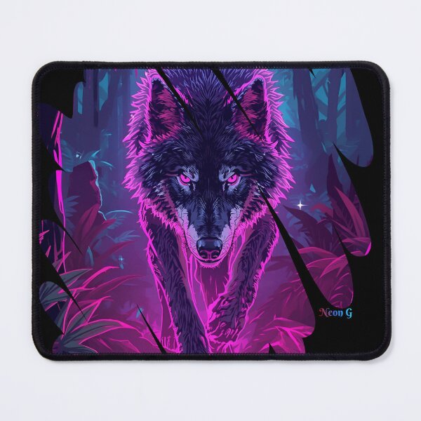 Item preview, Wolf prowling a neon jungle in Augmented reality 7 designed and sold by Neon G.