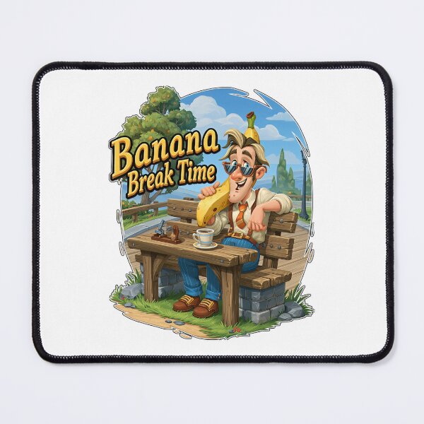 Item preview, Banana Break Time Funny Surreal Humor Art designed and sold by Marcikart.