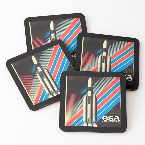 Item preview, European Space Agency Inspired Retro Space Exploration Emblem Design designed and sold by TEEJAMBOREE.
