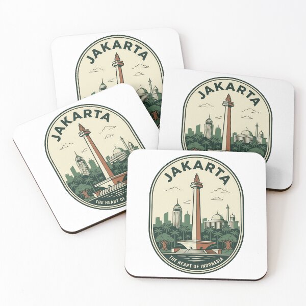 Item preview, Jakarta Indonesia National Monument Vintage Travel Badge designed and sold by k3rstman1.