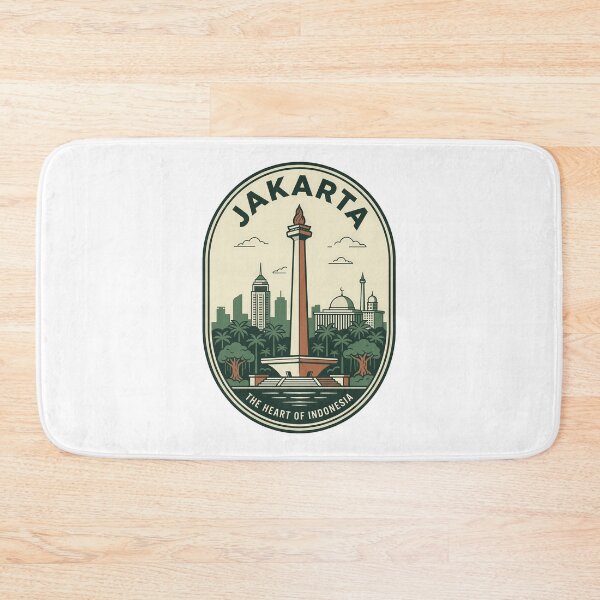 Item preview, Jakarta Indonesia National Monument Vintage Travel Badge designed and sold by k3rstman1.