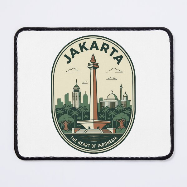 Item preview, Jakarta Indonesia National Monument Vintage Travel Badge designed and sold by k3rstman1.