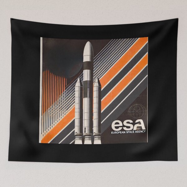 Item preview, European Space Agency Inspired Retro Space Exploration Emblem Design designed and sold by TEEJAMBOREE.