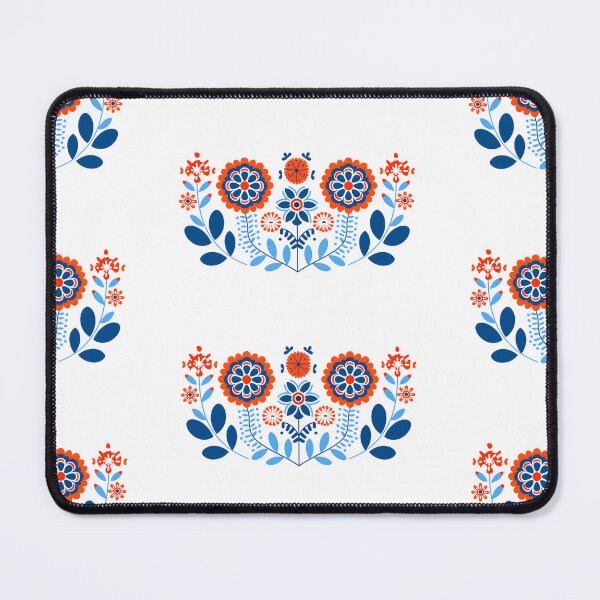 Item preview, Scandinavian-inspired folk art blue and red designed and sold by xiao xuans.