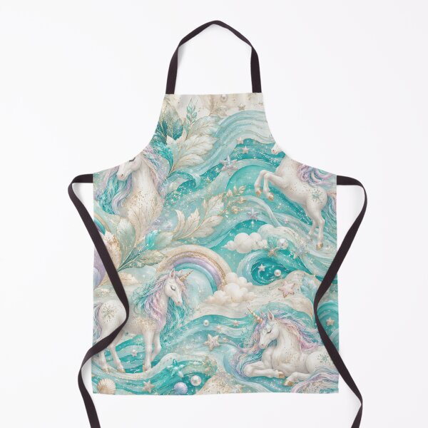 Item preview, Unicorn and rainbow pattern teal designed and sold by Heaven1111.