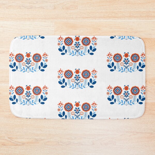 Item preview, Scandinavian-inspired folk art blue and red designed and sold by xiao xuans.